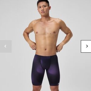NWT SPEEDO Men's Flow Jammer in Black/Purple